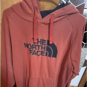 Men’s XL Northface, rustic, orange, hooded sweatshirt